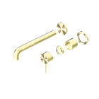 Mecca Wall Basin/Bath Mixer Separate Back Plate 260mm Trim Kits Only Brushed Gold