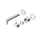 Mecca Wall Basin/Bath Mixer Separate Back Plate Handle Up 120mm Trim Kits Only Chrome