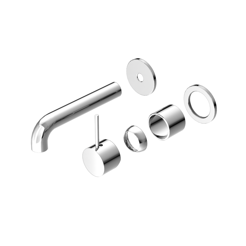 Mecca Wall Basin/Bath Mixer Separate Back Plate Handle Up 120mm Trim Kits Only Chrome