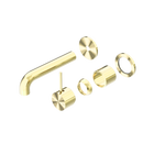 Mecca Wall Basin/Bath Mixer Separate Back Plate Handle Up 160mm Trim Kits Only Brushed Gold