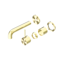 Mecca Wall Basin/Bath Mixer Separate Back Plate Handle Up 160mm Trim Kits Only Brushed Gold