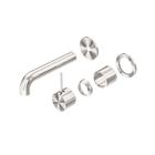Mecca Wall Basin/Bath Mixer Separate Back Plate Handle Up 160mm Trim Kits Only Brushed Nickel