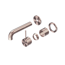 Mecca Wall Basin/Bath Mixer Separate Back Plate Handle Up 160mm Trim Kits Only Brushed Bronze