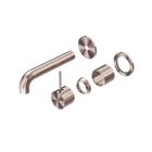 Mecca Wall Basin/Bath Mixer Separate Back Plate Handle Up 160mm Trim Kits Only Brushed Bronze