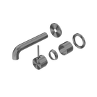 Mecca Wall Basin/Bath Mixer Separate Back Plate Handle Up 160mm Trim Kits Only Gun Metal