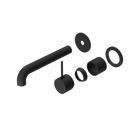 Mecca Wall Basin/Bath Mixer Separate Back Plate Handle Up 185mm Trim Kits Only Matte Black