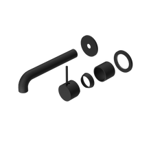 Mecca Wall Basin/Bath Mixer Separate Back Plate Handle Up 185mm Trim Kits Only Matte Black