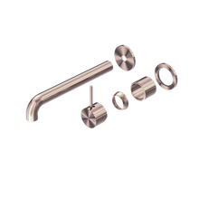 Mecca Wall Basin/Bath Mixer Separate Back Plate Handle Up 230mm Trim Kits Only Brushed Bronze