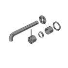 Mecca Wall Basin/Bath Mixer Separate Back Plate Handle Up 230mm Trim Kits Only Gun Metal
