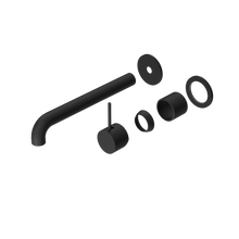 Mecca Wall Basin/Bath Mixer Separate Back Plate Handle Up 230mm Trim Kits Only Matte Black