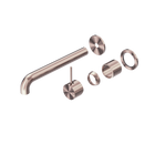 Mecca Wall Basin/Bath Mixer Separate Back Plate Handle Up 260mm Trim Kits Only Brushed Bronze