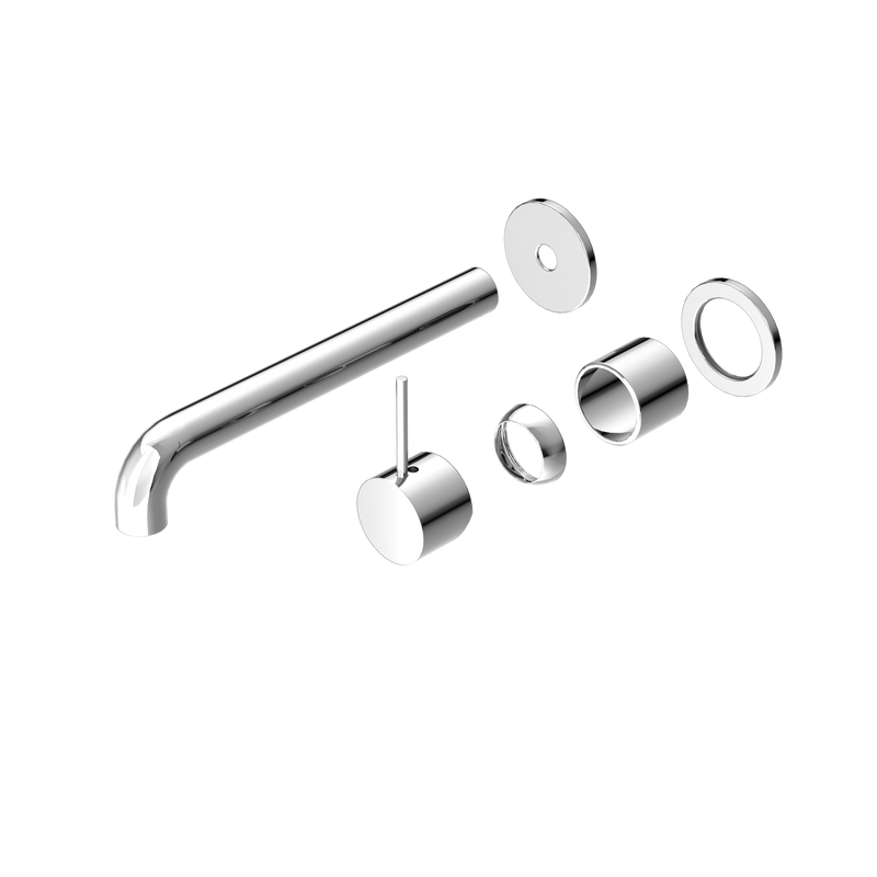 Mecca Wall Basin/Bath Mixer Separate Back Plate Handle Up 260mm Trim Kits Only Chrome