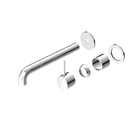 Mecca Wall Basin/Bath Mixer Separate Back Plate Handle Up 260mm Trim Kits Only Chrome