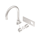 Mecca Wall Basin/Bath Mixer Swivel Spout Handle Up Trim Kits Only Brushed Nickel