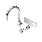 Mecca Wall Basin/Bath Mixer Swivel Spout Handle Up Trim Kits Only Chrome