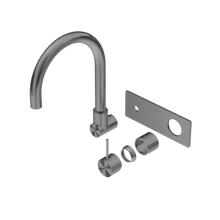 Mecca Wall Basin/Bath Mixer Swivel Spout Handle Up Trim Kits Only Gun Metal