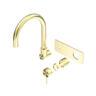 Mecca Wall Basin/Bath Mixer Swivel Spout Trim Kits Only Brushed Gold