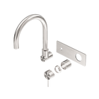 Mecca Wall Basin/Bath Mixer Swivel Spout Trim Kits Only Brushed Nickel