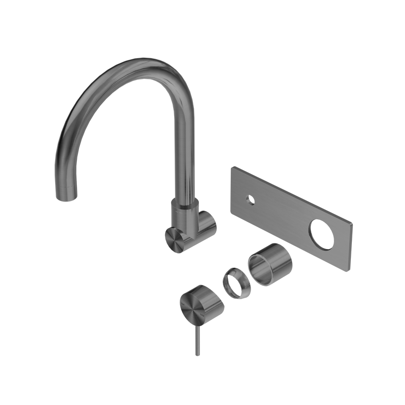 Mecca Wall Basin/Bath Mixer Swivel Spout Trim Kits Only Gun Metal