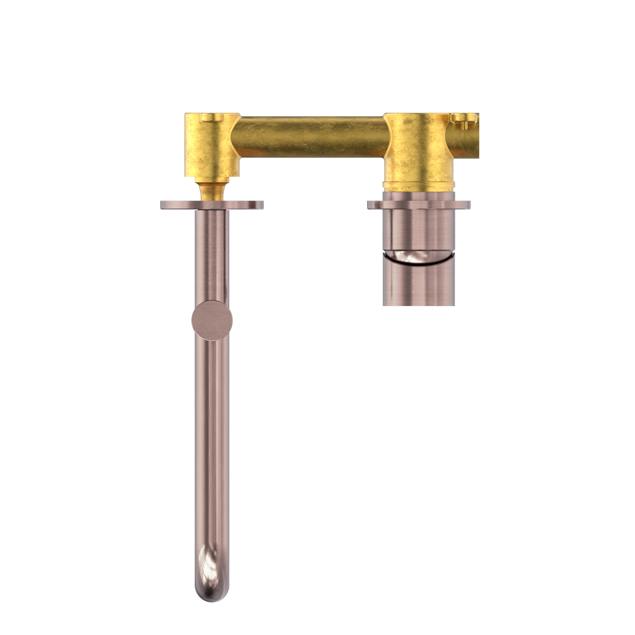 Mecca Wall Basin/Bath Mixer Swivel Spout 225mm Brushed Bronze