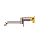 Mecca Wall Basin/Bath Mixer Swivel Spout 225mm Brushed Bronze