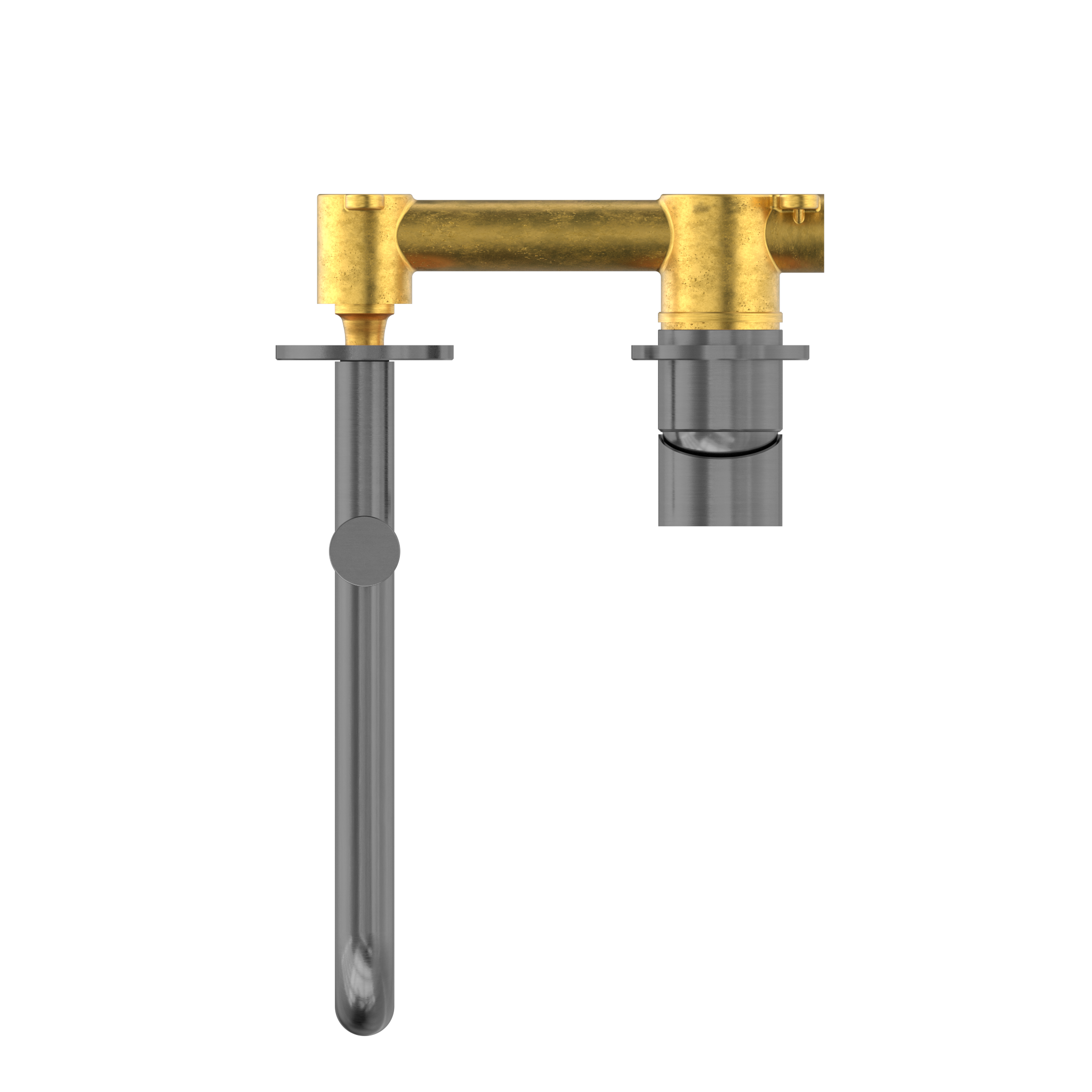 Mecca Wall Basin/Bath Mixer Swivel Spout 225mm Gun Metal