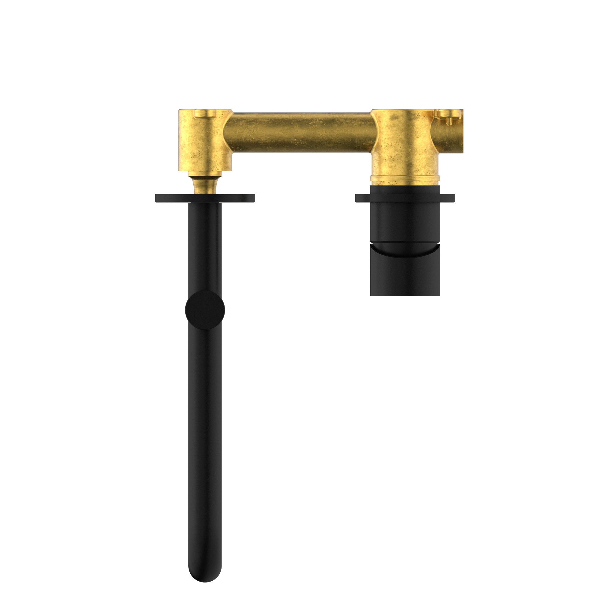 Mecca Wall Basin/Bath Mixer Swivel Spout 225mm Matte Black