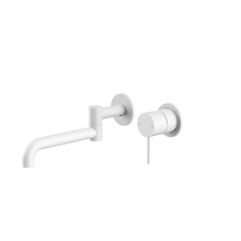 Mecca Wall Basin/Bath Mixer Swivel Spout 225mm Matte White