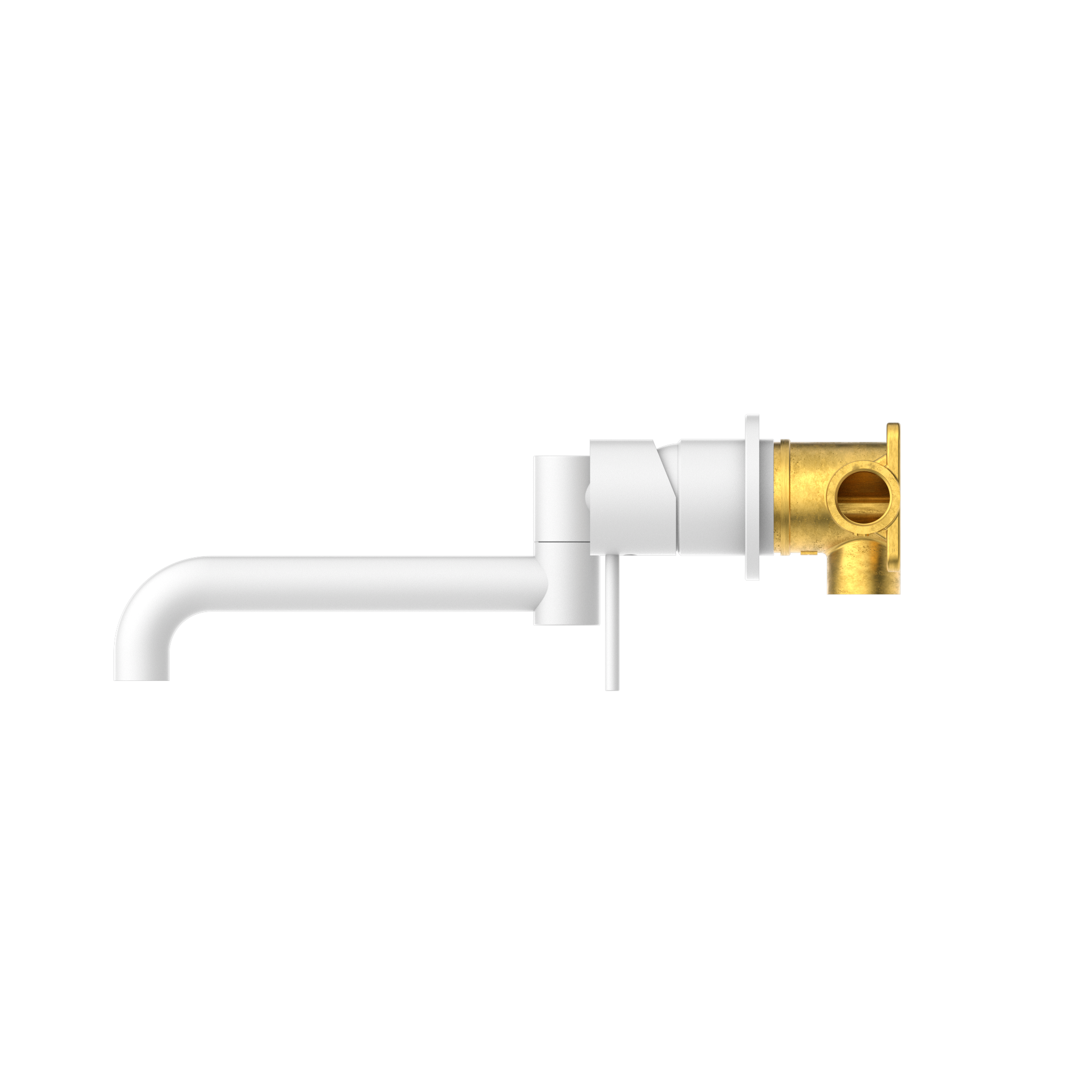 Mecca Wall Basin/Bath Mixer Swivel Spout 225mm Matte White