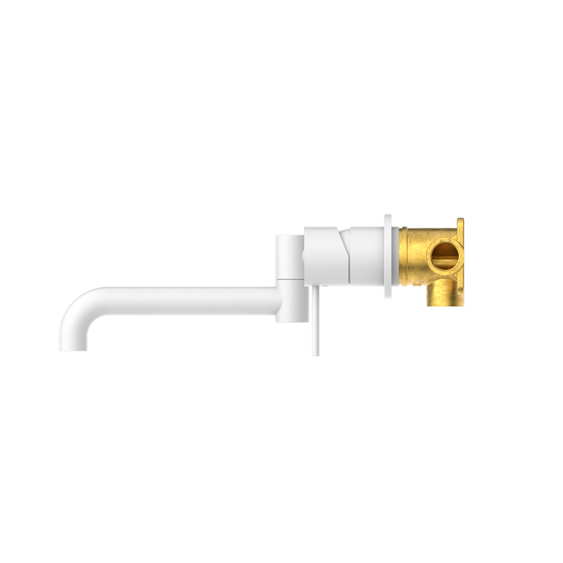 Mecca Wall Basin/Bath Mixer Swivel Spout 225mm Matte White