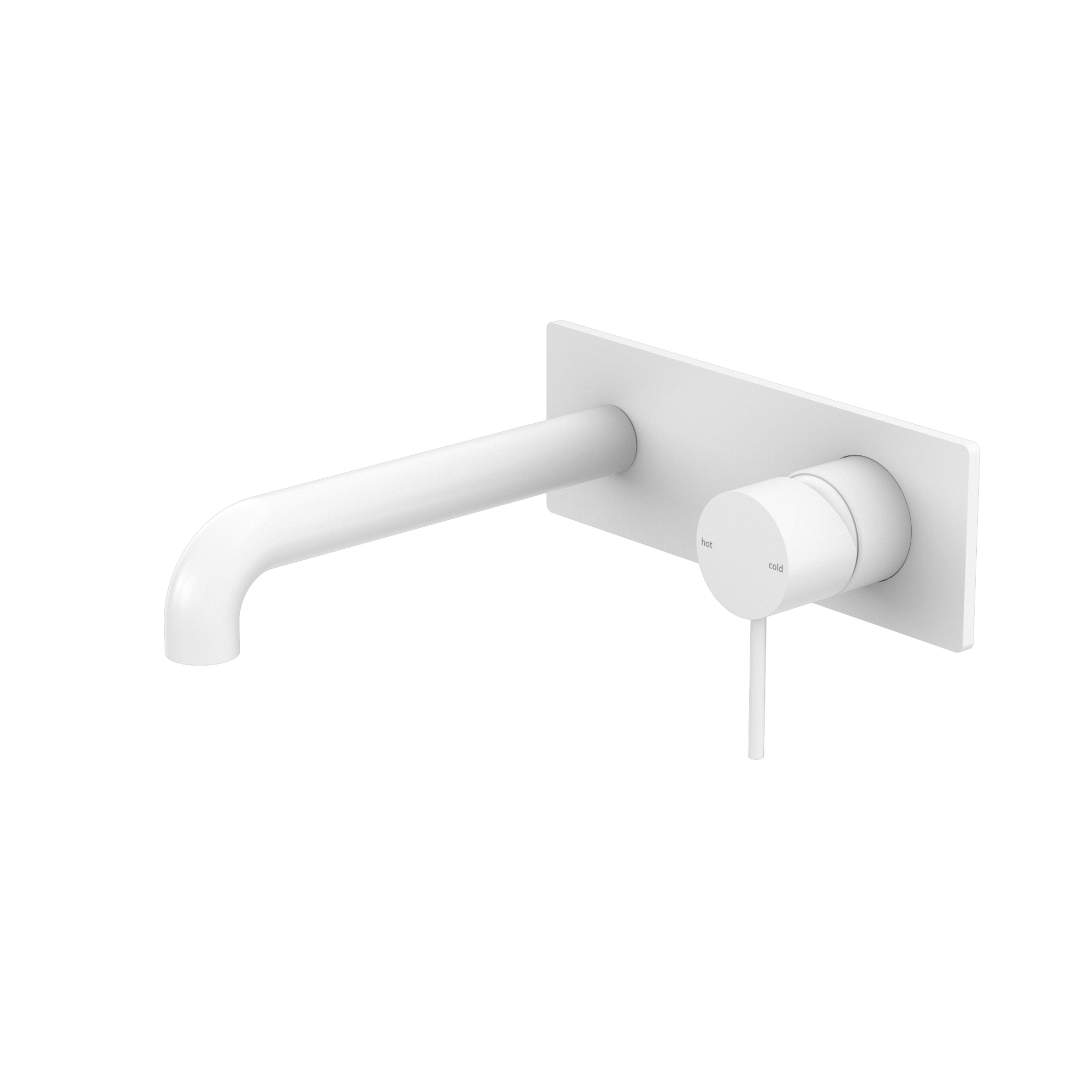 Mecca Wall Basin/Bath Mixer 260mm Matte White