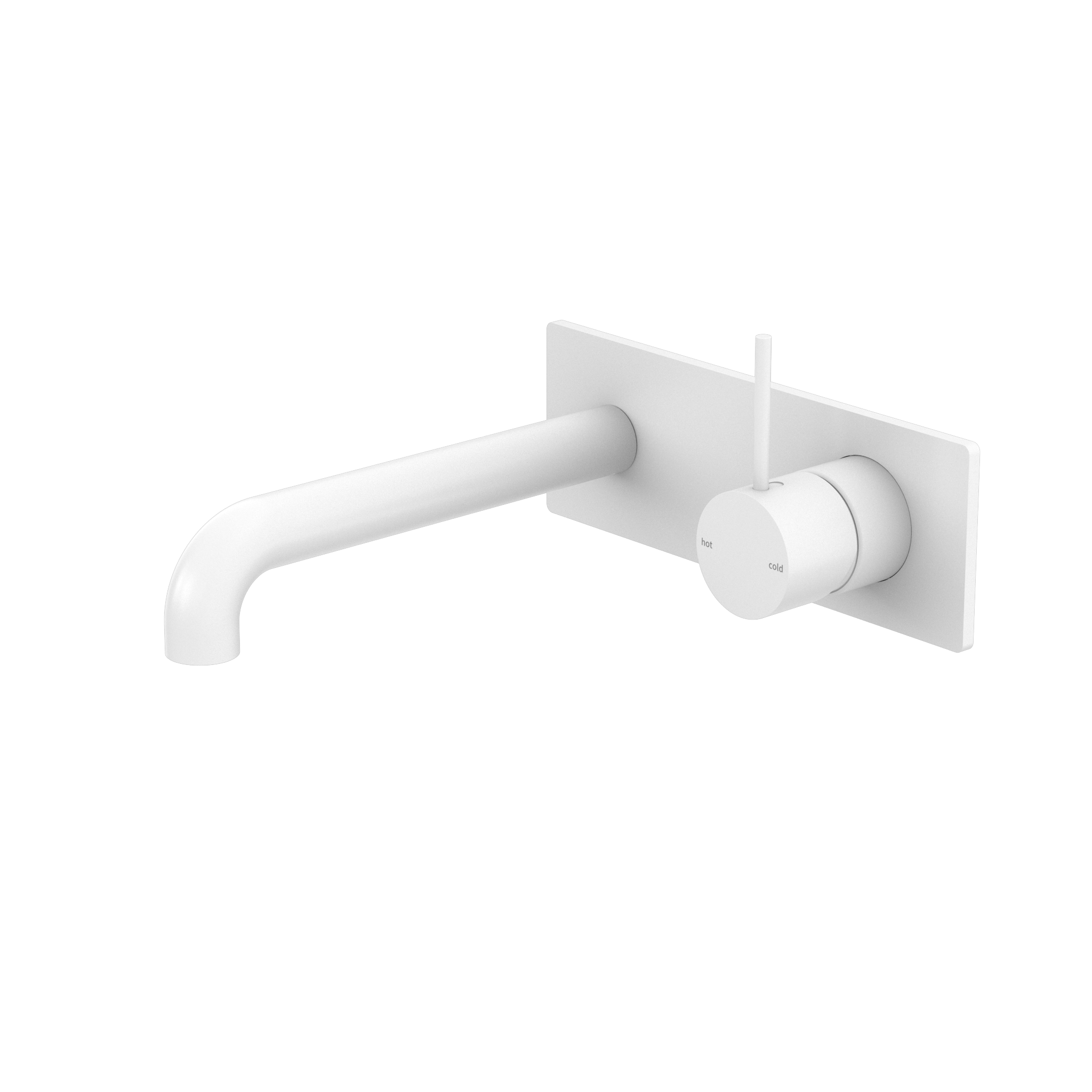 Mecca Wall Basin/Bath Mixer Handle Up 230mm Matte White