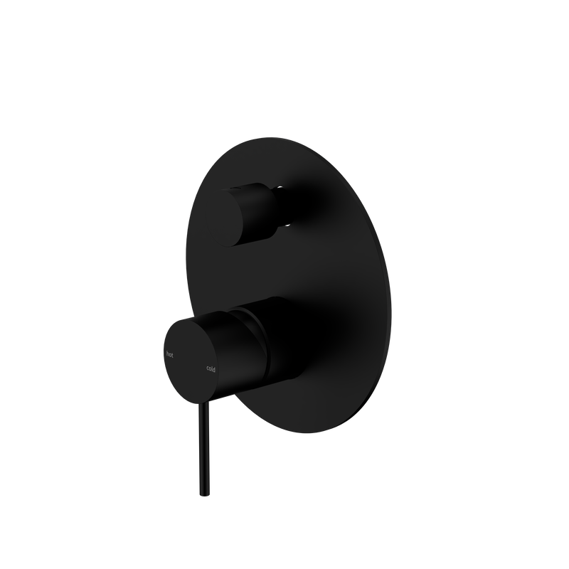 Mecca Shower Mixer With Diverter Matte Black