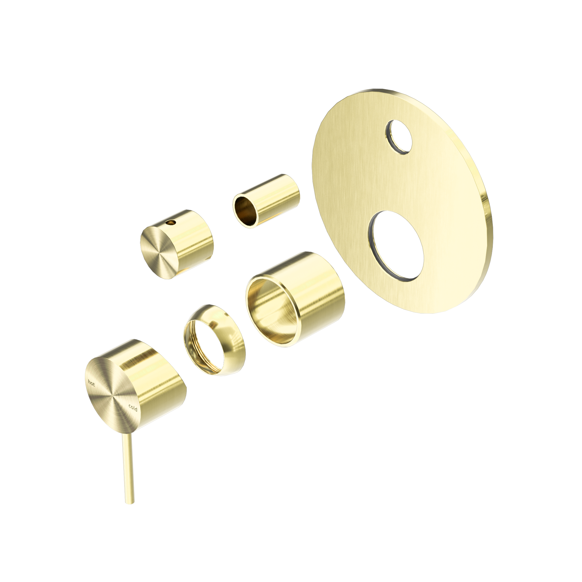 Mecca Shower Mixer With Diverter Trim Kits Only Brushed Gold