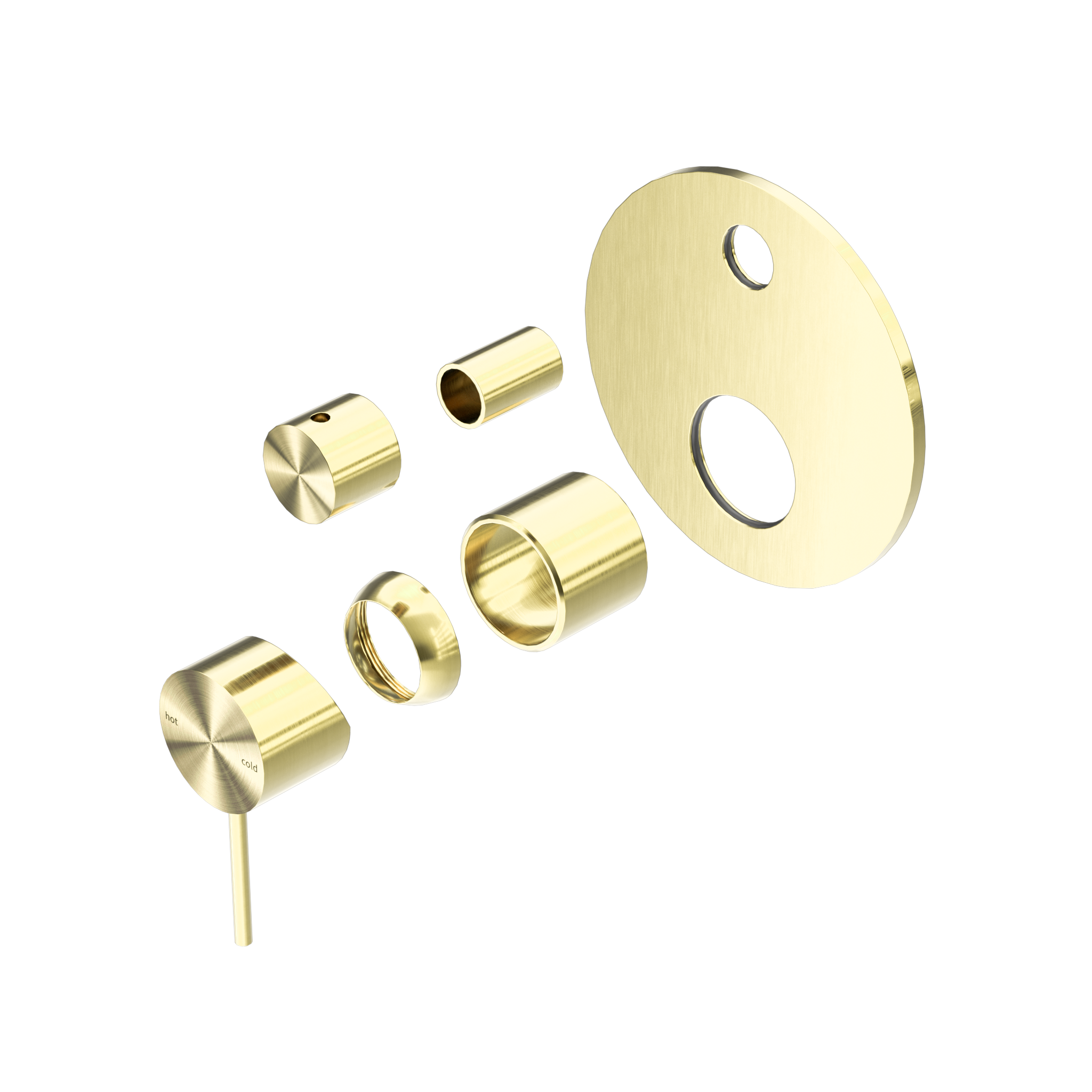 Mecca Shower Mixer With Diverter Trim Kits Only Brushed Gold