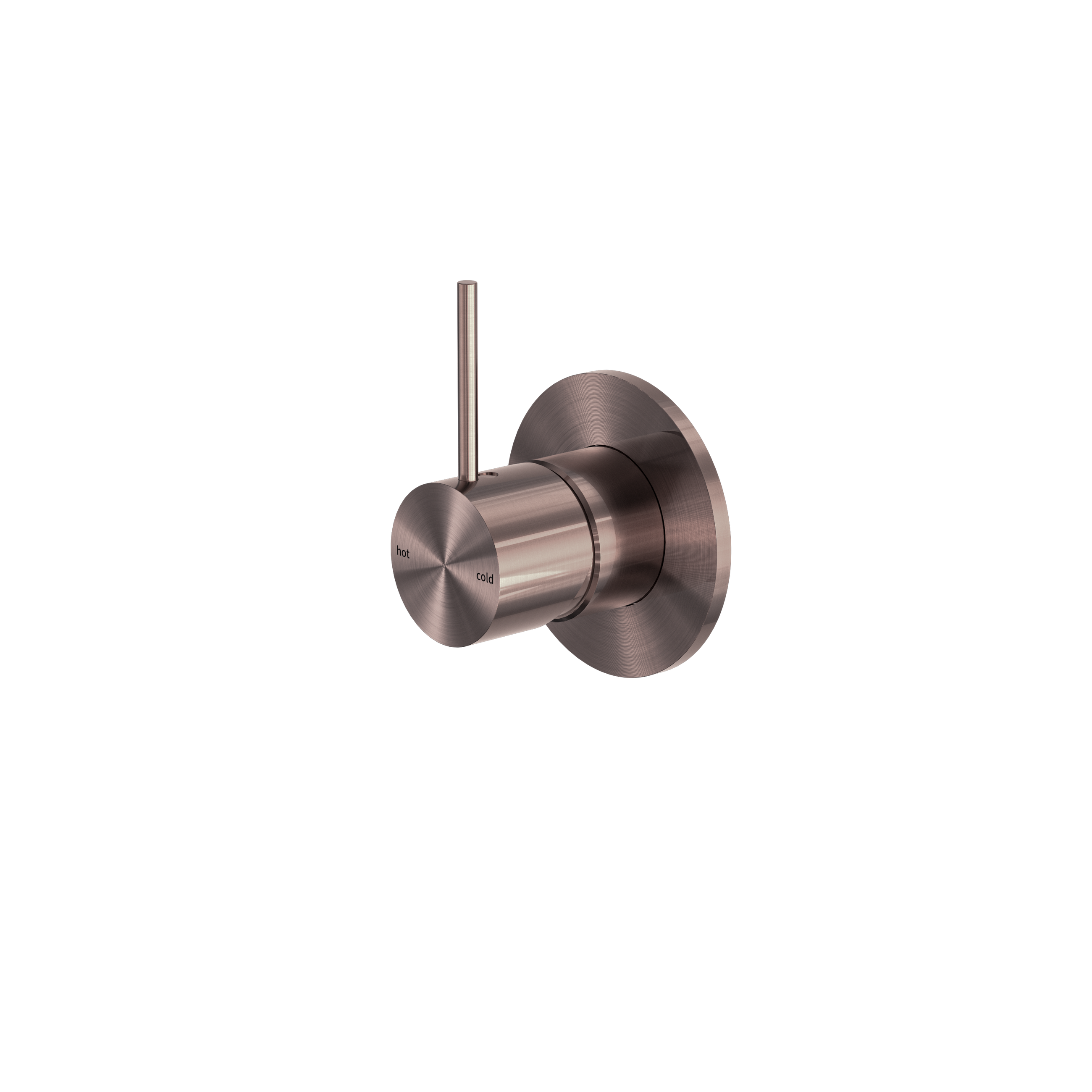 Mecca Shower Mixer Handle Up 80mm Plate Brushed Bronze