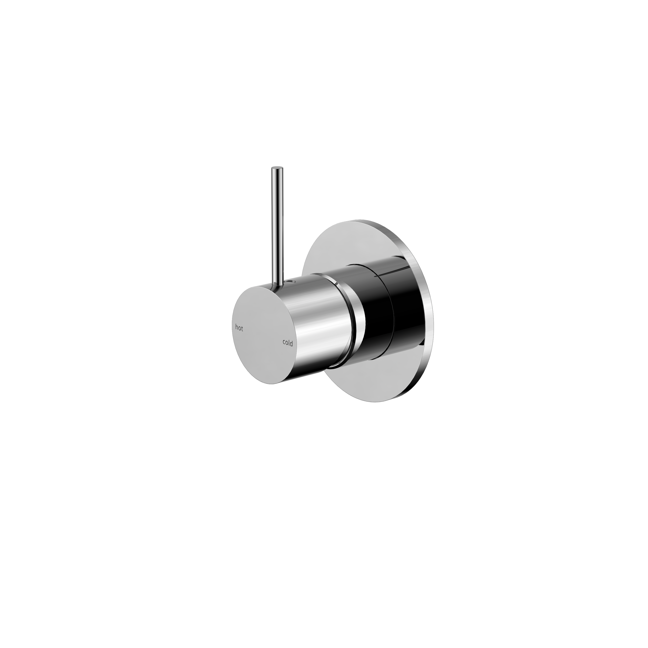 Mecca Shower Mixer Handle Up 80mm Plate Chrome