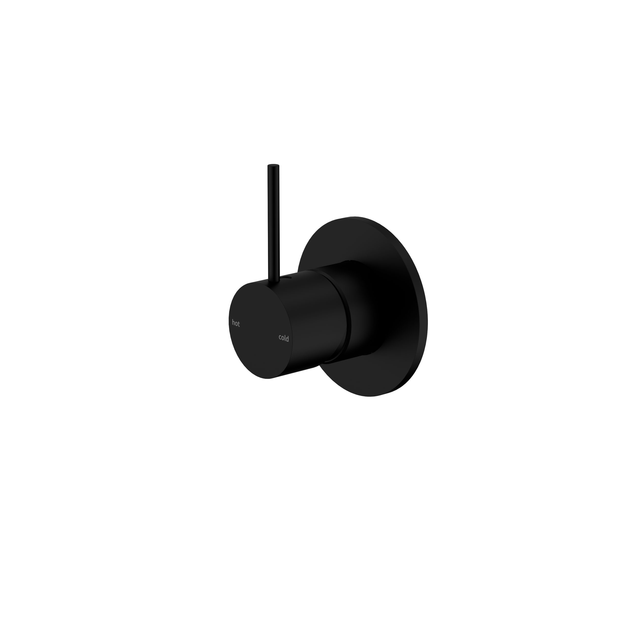 Mecca Shower Mixer Handle Up 80mm Plate Matte Black
