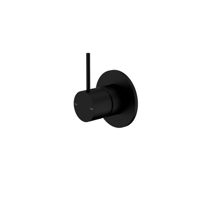 Mecca Shower Mixer Handle Up 80mm Plate Matte Black