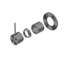 Mecca Shower Mixer Handle Up 80mm Plate Trim Kits Only Gun Metal