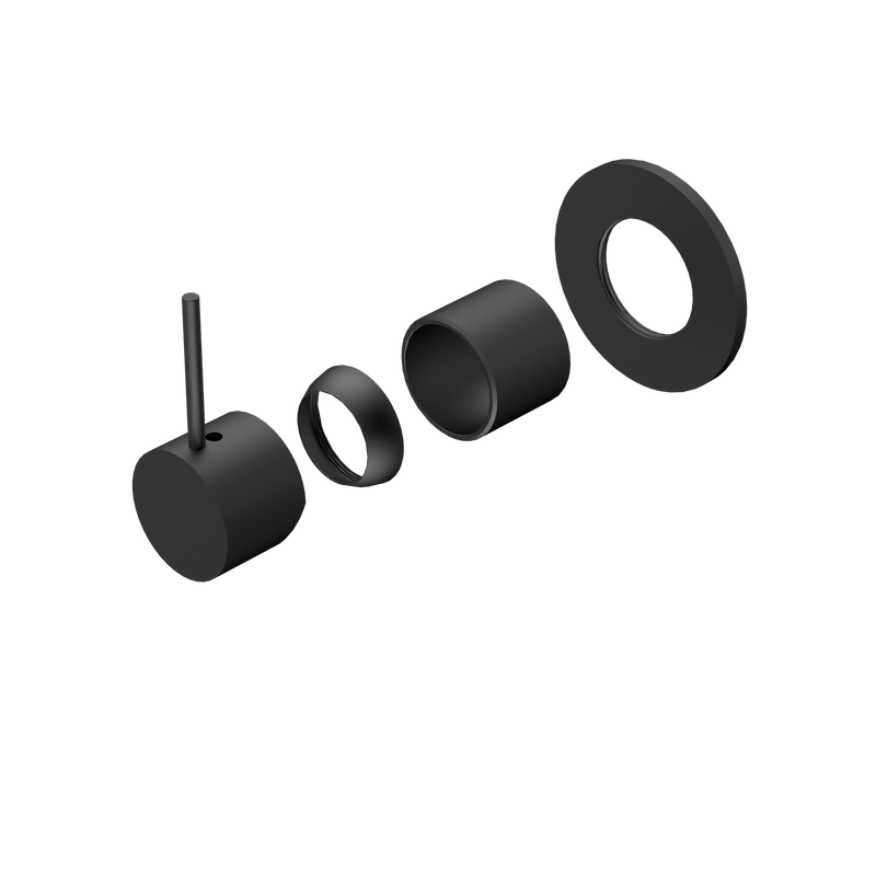 Mecca Shower Mixer Handle Up 80mm Plate Trim Kits Only Matte Black