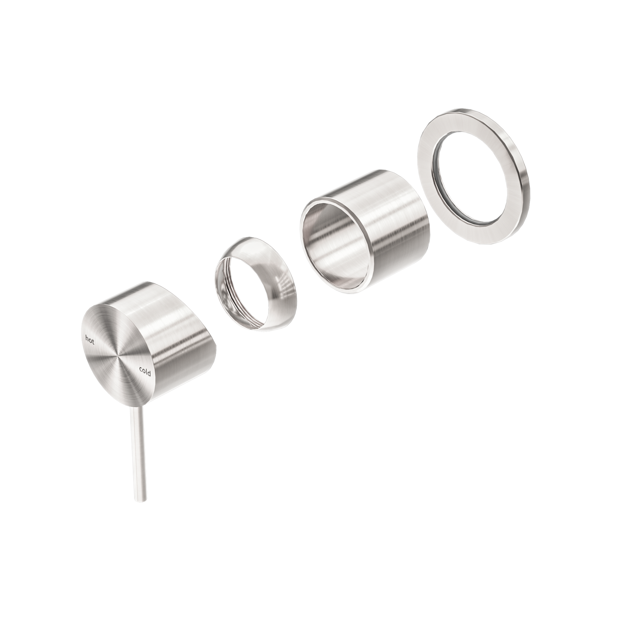 Mecca Shower Mixer 60mm Plate Trim Kits Only Brushed Nickel