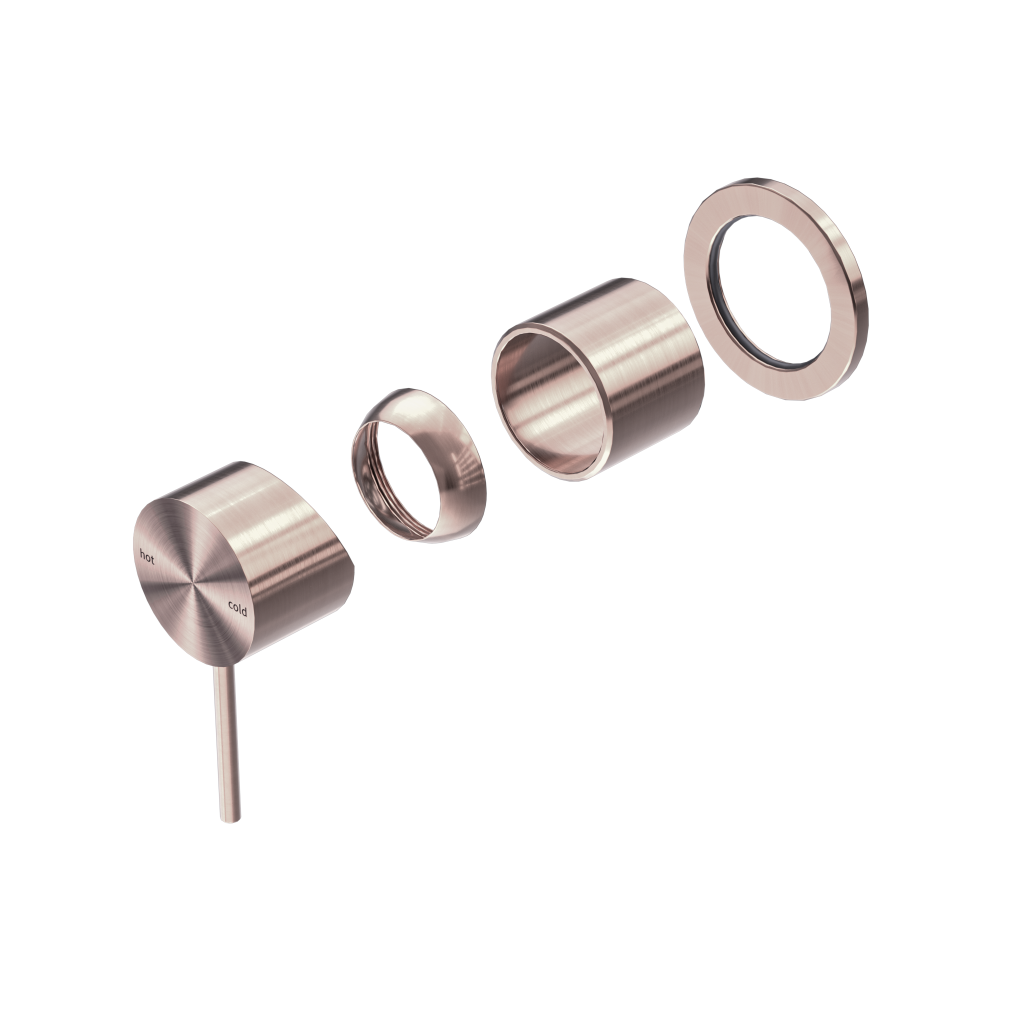Mecca Shower Mixer 60mm Plate Trim Kits Only Brushed Bronze