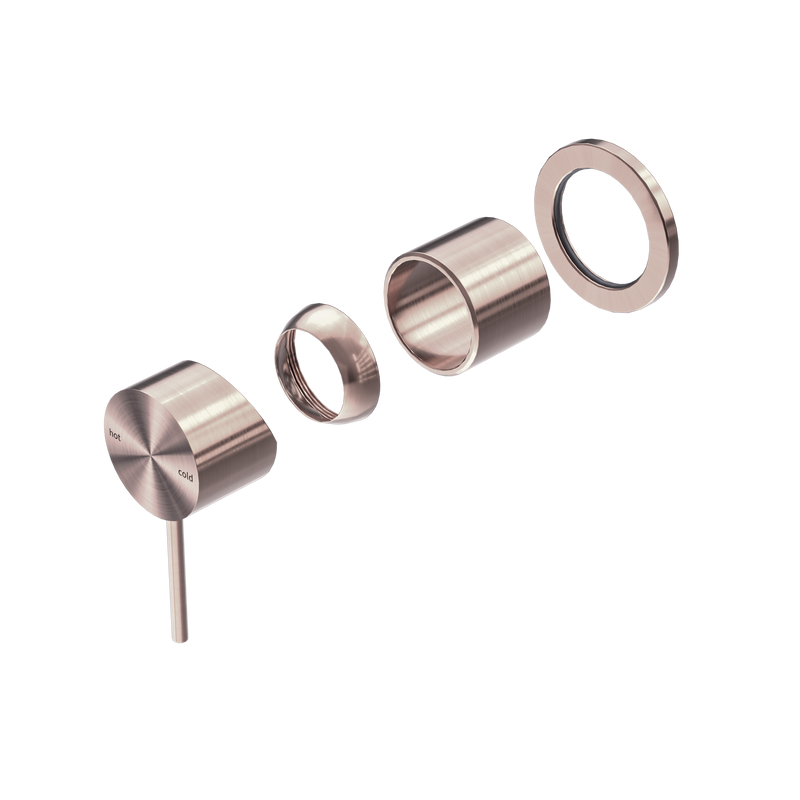 Mecca Shower Mixer 60mm Plate Trim Kits Only Brushed Bronze