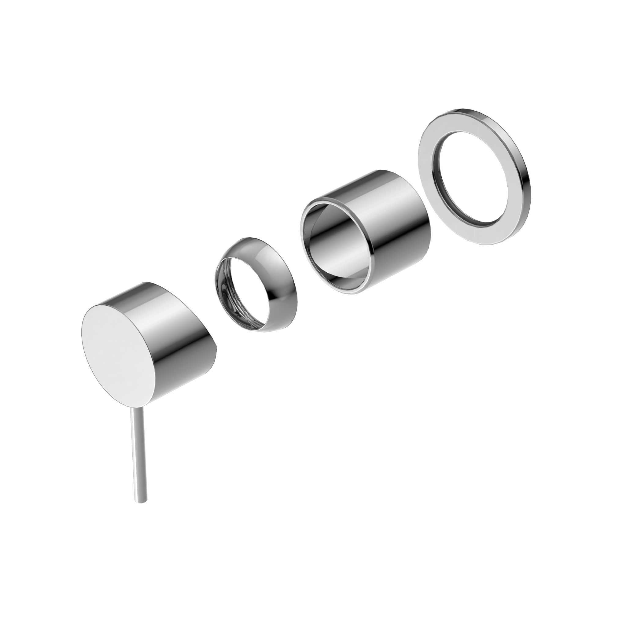 Mecca Shower Mixer 60mm Plate Trim Kits Only Chrome