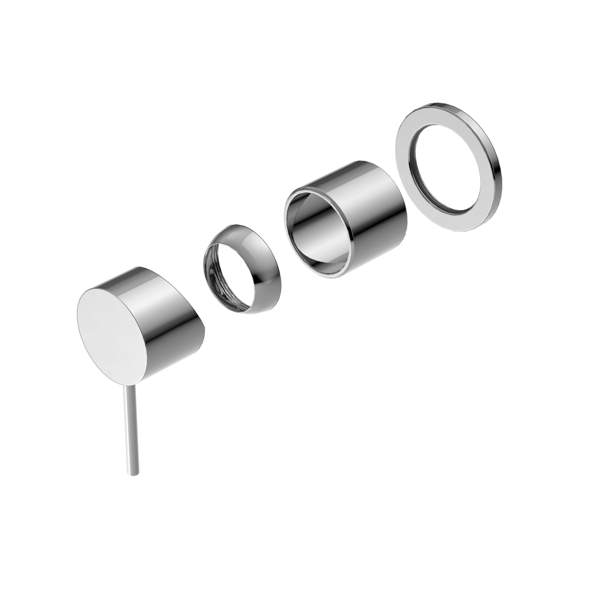 Mecca Shower Mixer 60mm Plate Trim Kits Only Chrome
