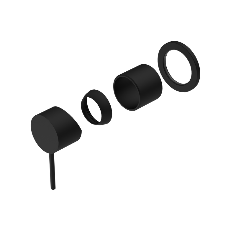 Mecca Shower Mixer 60mm Plate Trim Kits Only Matte Black