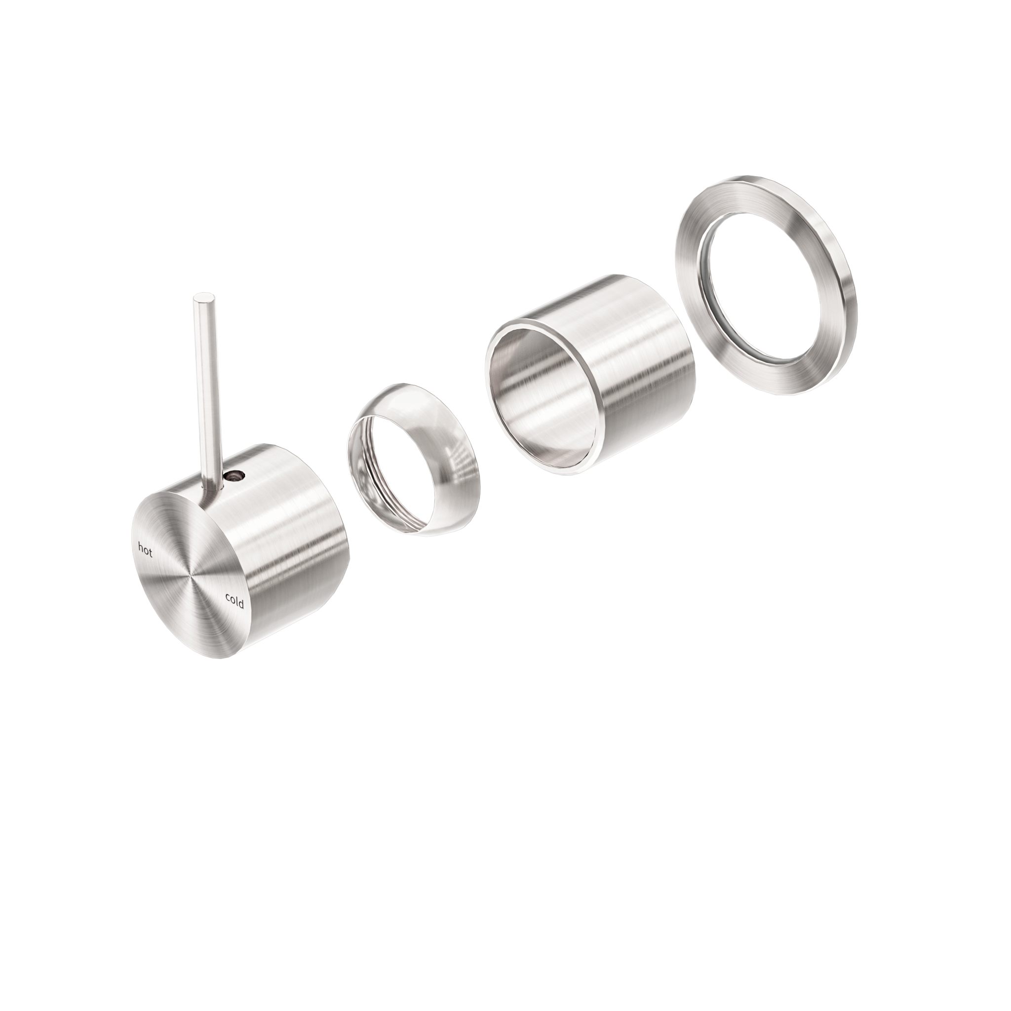 Mecca Shower Mixer 60mm Handle Up Plate Trim Kits Only Brushed Nickel
