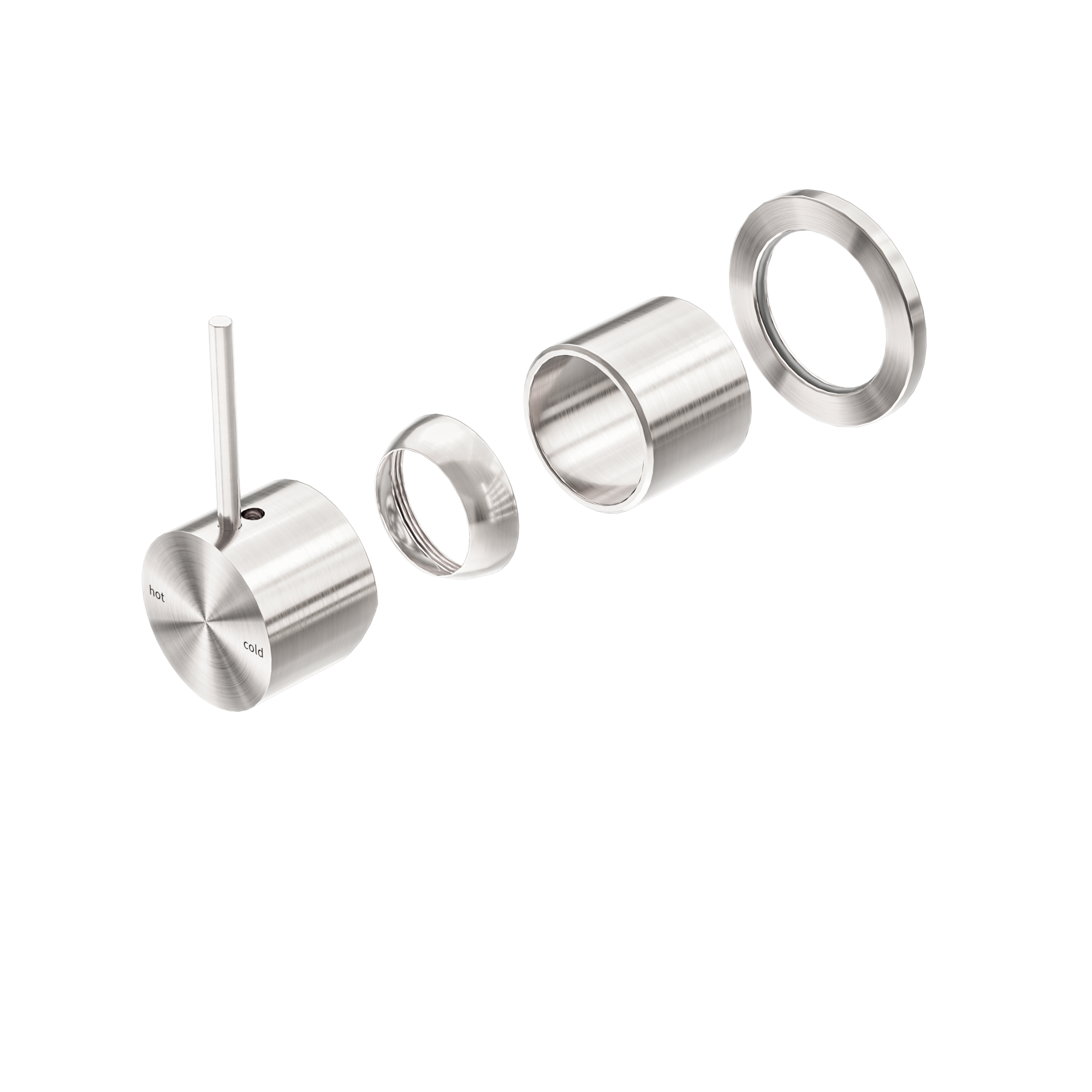 Mecca Shower Mixer 60mm Handle Up Plate Trim Kits Only Brushed Nickel