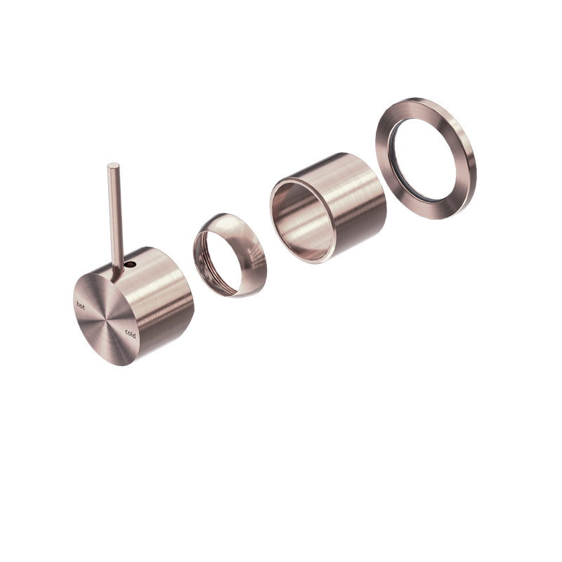 Mecca Shower Mixer 60mm Handle Up Plate Trim Kits Only Brushed Bronze